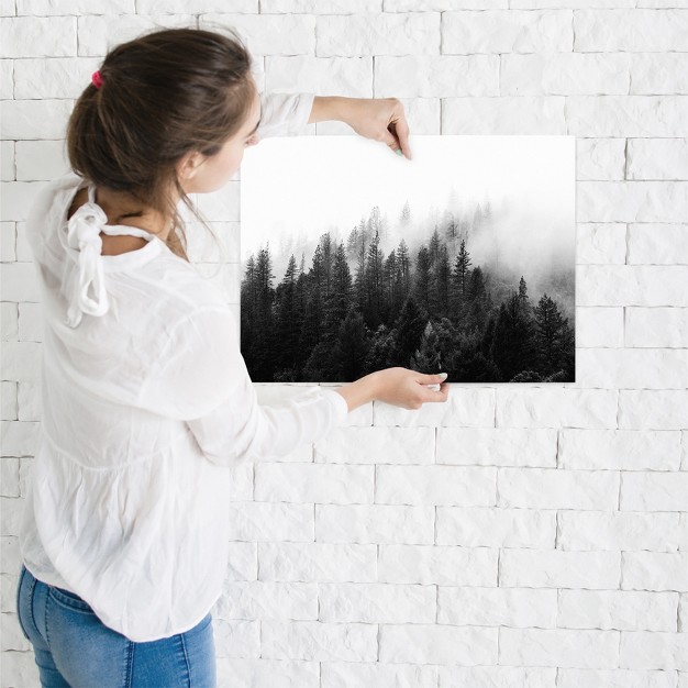 Americanflat Botanical Landscape Foggy Tree Scandinavian Scenery By Tanya Shumkina Poster