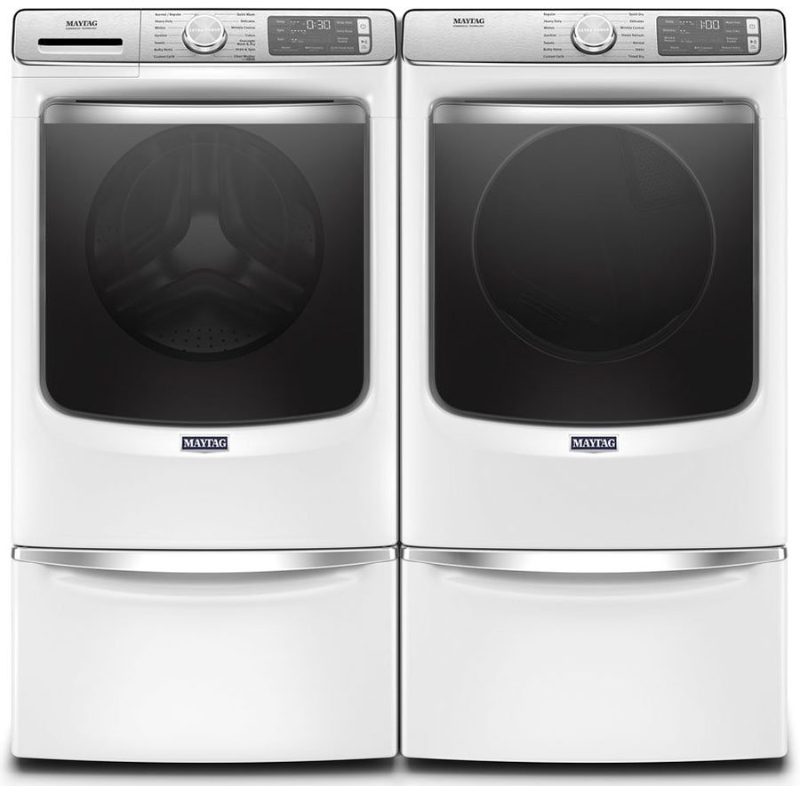 Maytag ADA 7.3 Cu. Ft. White Smart Front Load Electric Dryer With Extra Power And Advanced Moisture Sensing With Industry-Exclusive Extra Moisture Sensor