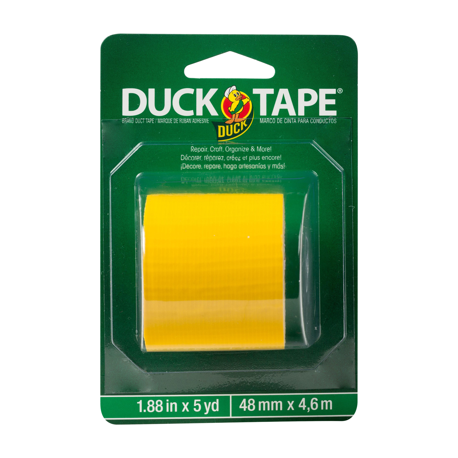 Duck 1.88 in. W X 5 yd L Yellow Solid Duct Tape