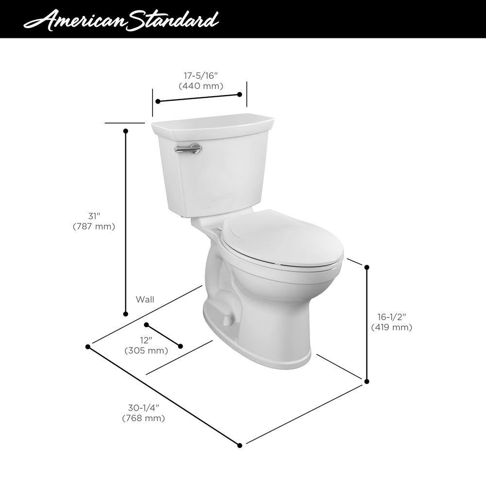 American Standard Champion Tall Height 2-Piece High-Efficiency 1.28 GPF Single Flush Elongated Toilet in White Seat Included (3-Pack) 747AA107SC-3.020