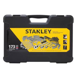 Stanley Mechanics Tool Set (173-Piece) and FATMAX 6 ft. x 12 in. Keychain Pocket Tape Measure STMT74857W706