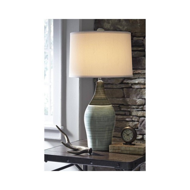 Set Of 2 Niobe Table Lamps Gray Signature Design By Ashley