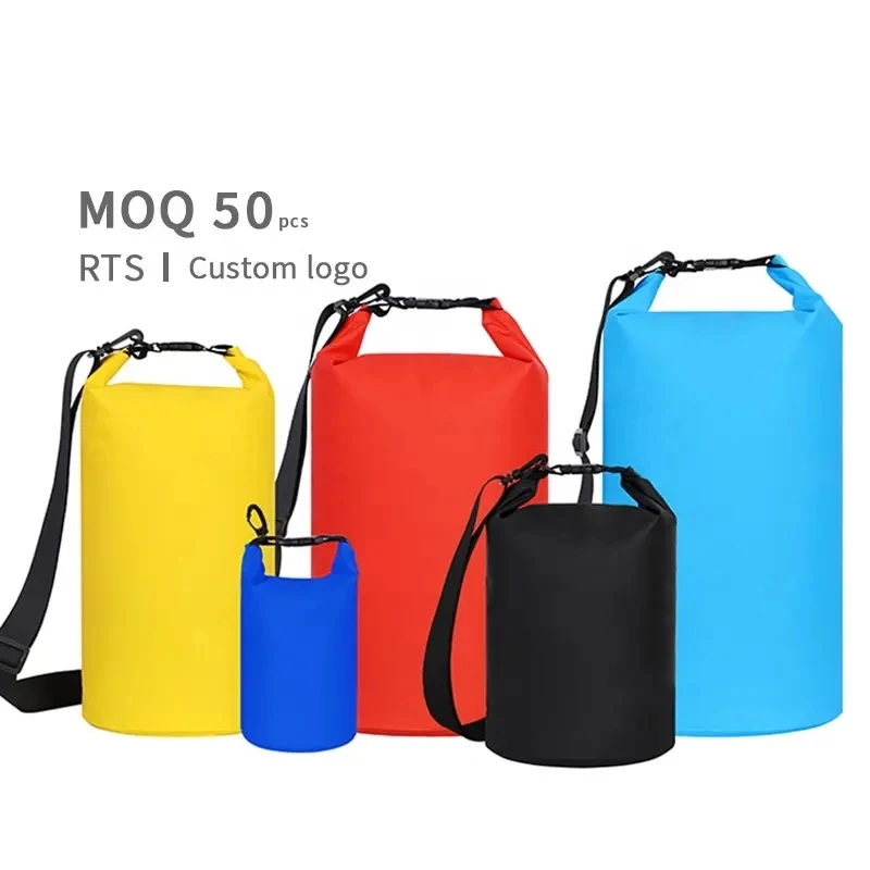 OEM custom print logo 2L 5L 10L 15L 20L hiking swim 500d pvc tarpaulin water proof ocean pack custom waterproof dry bag