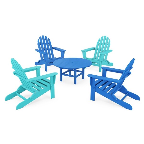 POLYWOOD Classic Folding Adirondack 5Piece Conversation Group