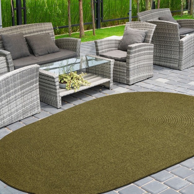 Modern Rustic Braided Pattern High traffic Polypropylene Casual Coastal Indoor outdoor Area Rug By Blue Nile Mill