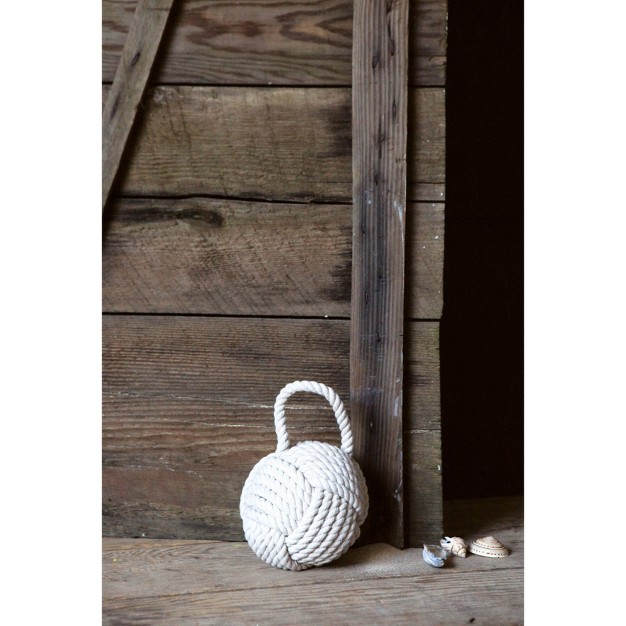 Rope Knot Door Stop Tan Storied Home