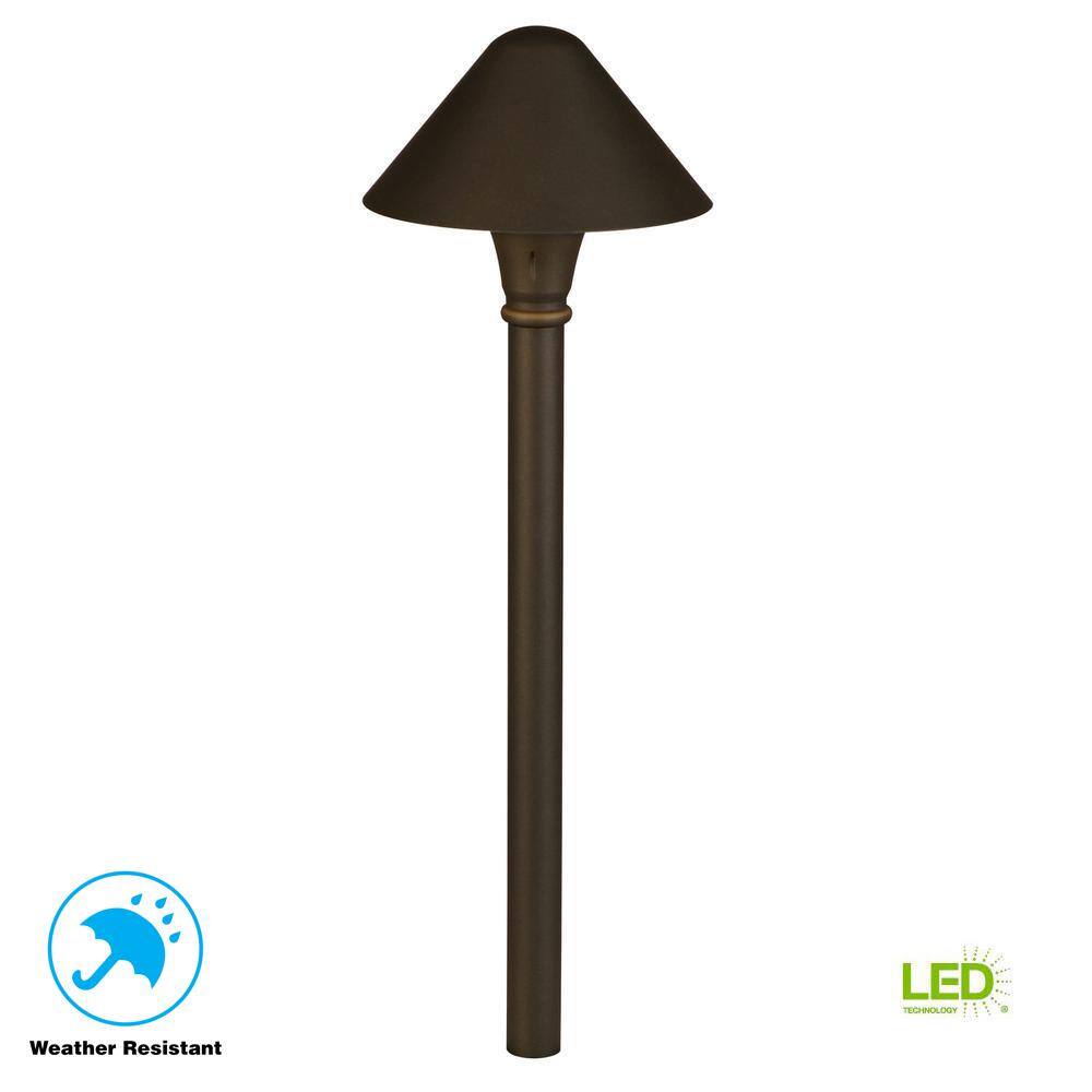 Hampton Bay Pelham 3-Watt Millennium Bronze Outdoor Integrated LED Landscape Path Light JEF1501L-3