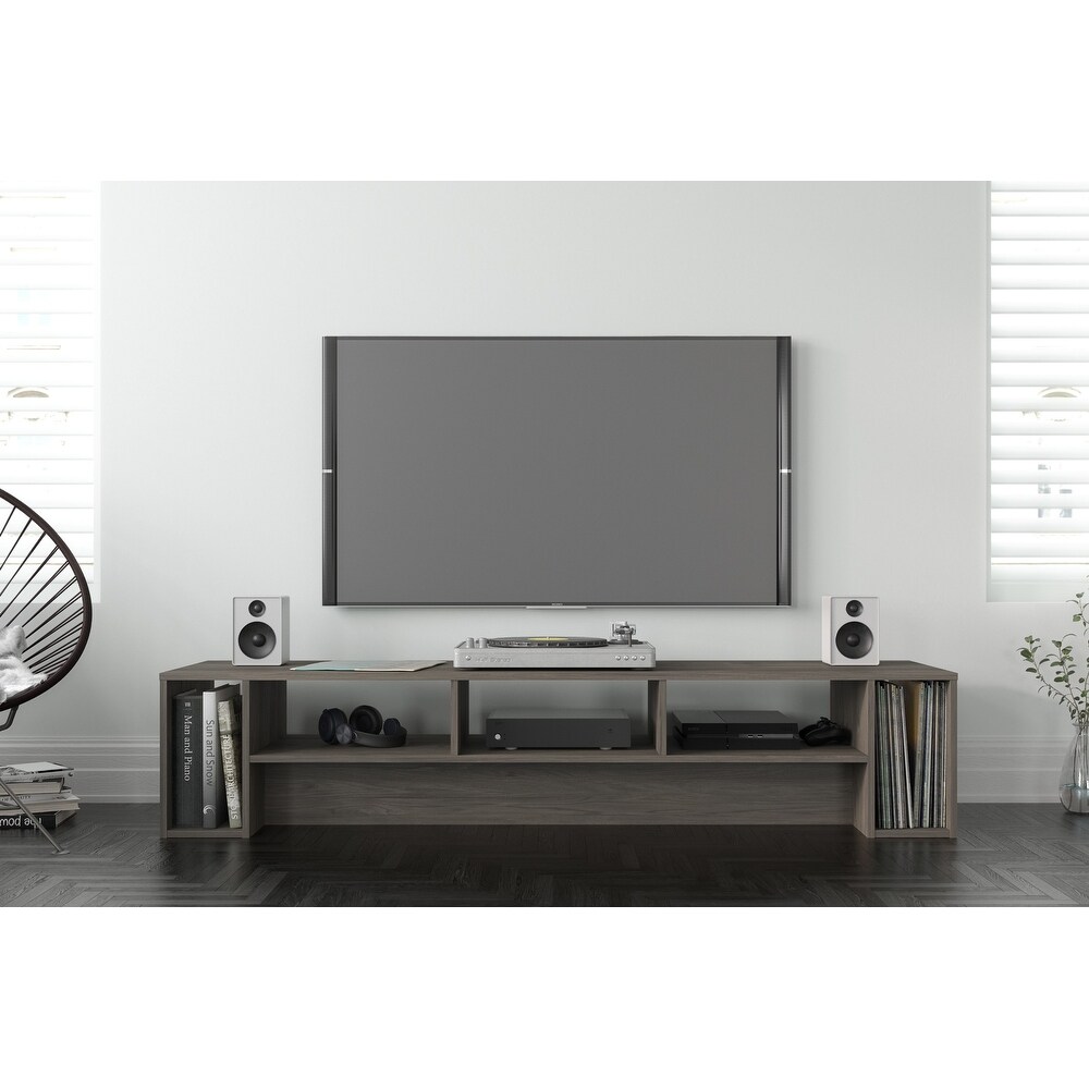 Nexera Rustik 72 inch TV Stand  Bark Grey