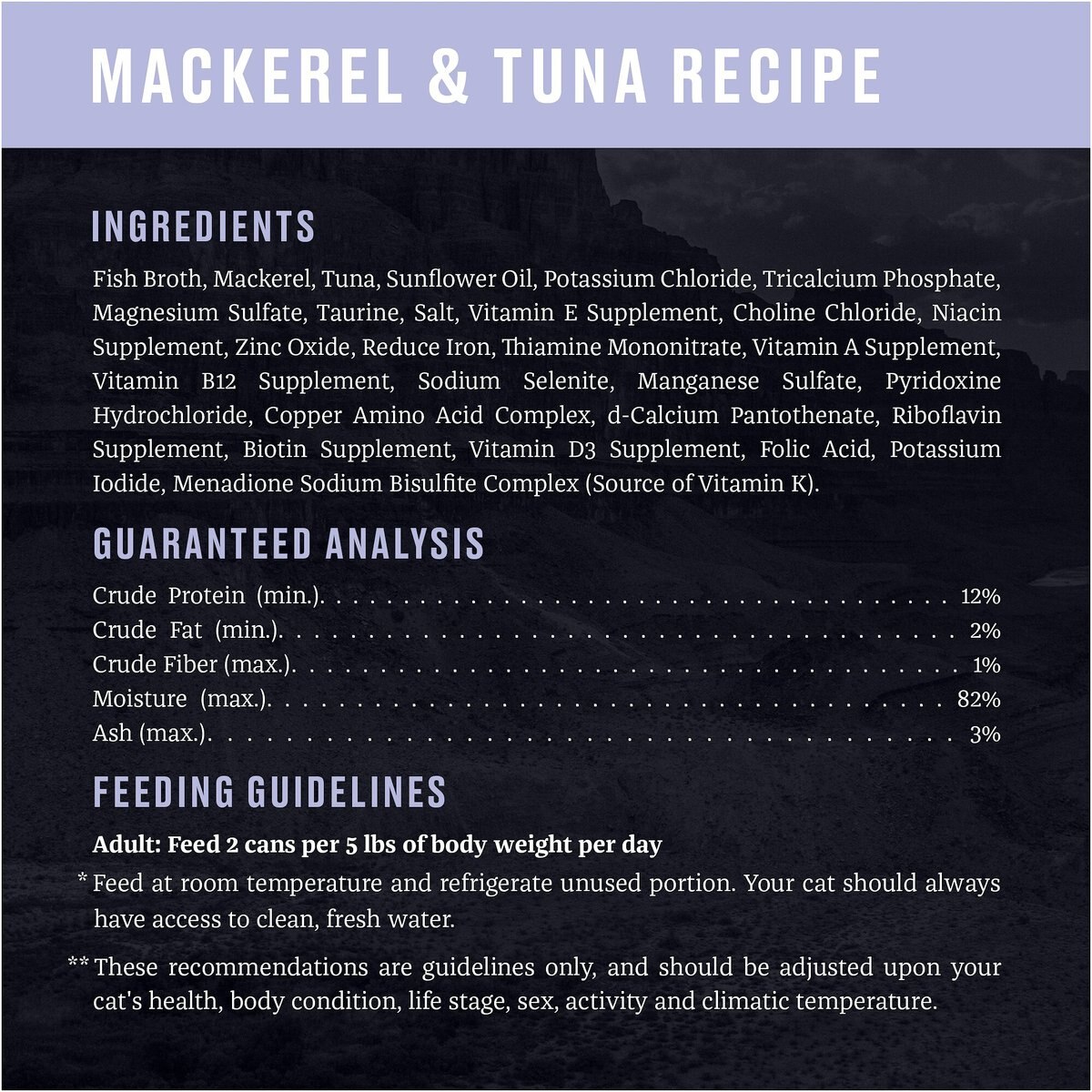 American Journey Landmark Mackerel and Tuna Recipe in Broth Grain-Free Canned Cat Food， 3-oz， case of 12