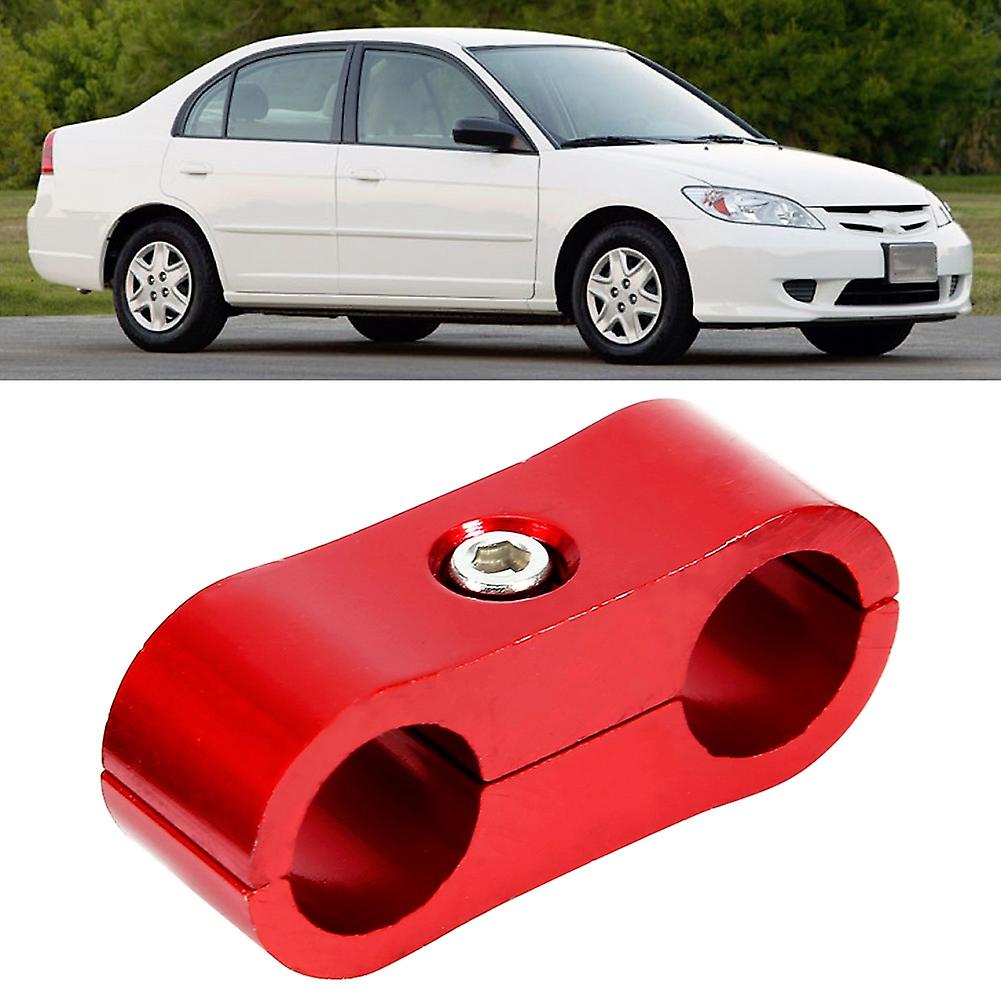 Aluminum Alloy An4 Oil Fuel Water Hose Tube Separator Divider Auto Accessory (red)