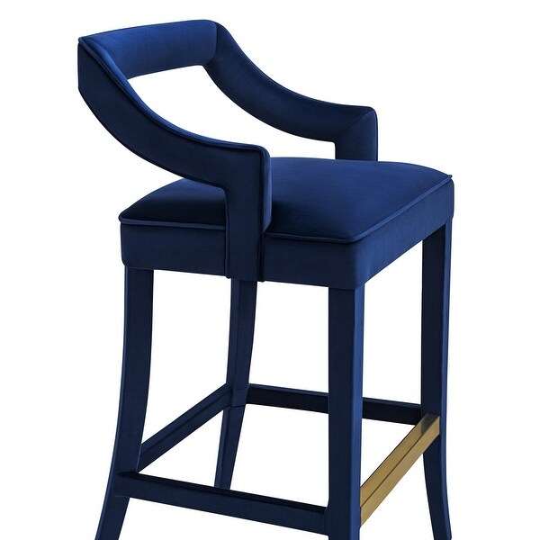  Navy Velvet Counter Stool