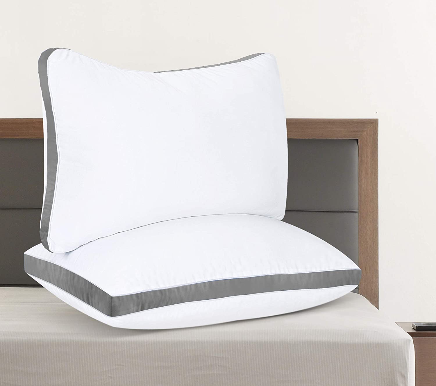 Bedding Gusseted Pillow (2-Pack) Premium Quality - Side Back Sleepers