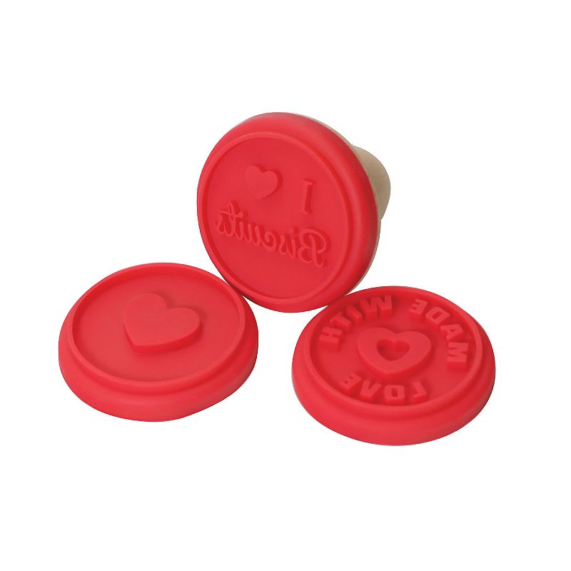 Baker's Secret Silicone Non-toxic Set of 3 Decorating Stamper 2.48x2.44x4.13