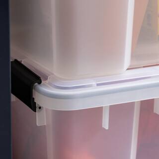 IRIS 74 Qt. WeatherPro Storage Box in Clear 110586