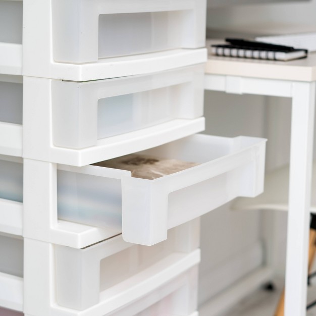 Iris Drawer Storage Cart With Organizer Top