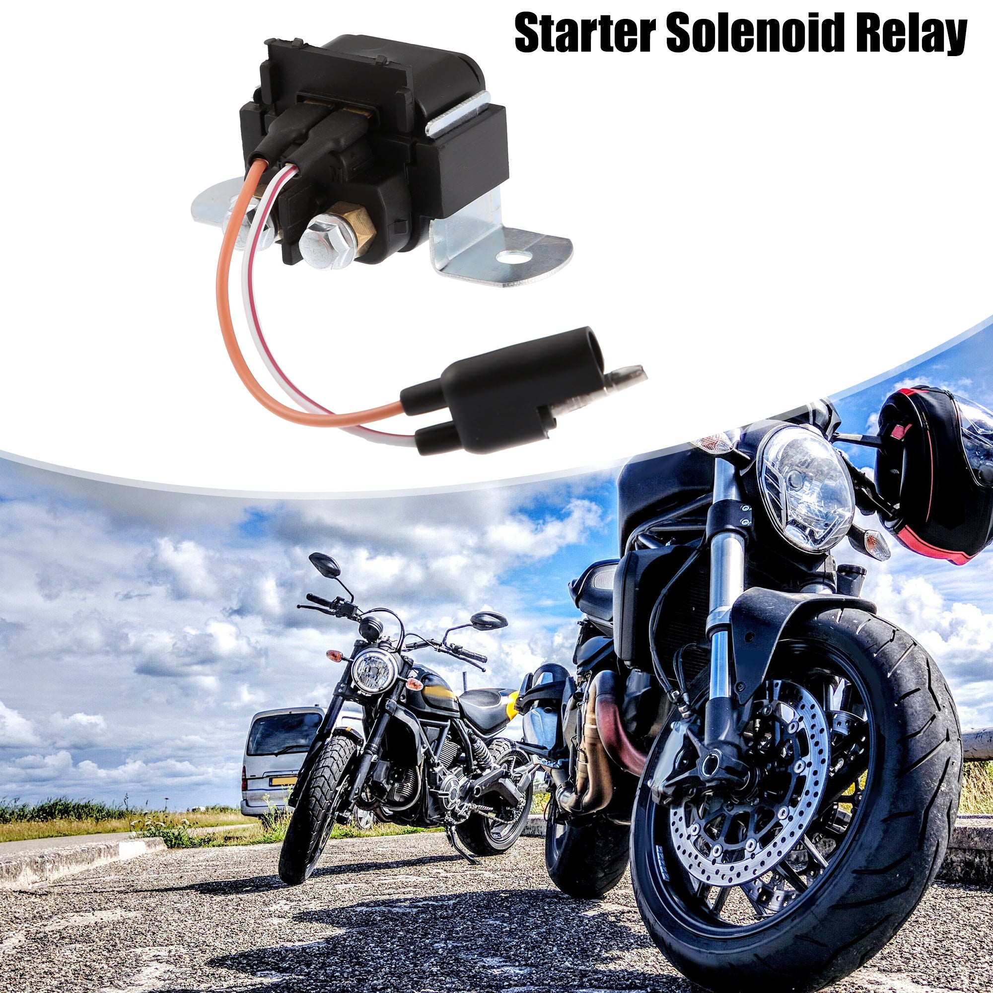 Motorcycle Starter Solenoid Relay Fit for Polaris 500 2003-2006 Black