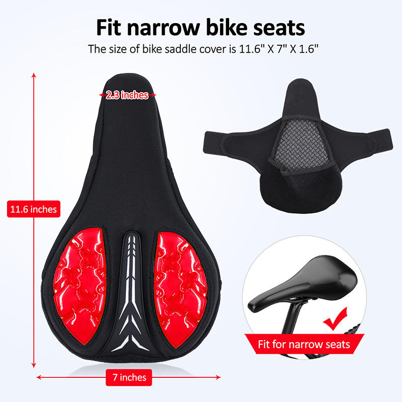 Bicycle Liquid Silicone Gels Breathable Comfortable Extra Soft Cycling Bike Saddle Cover