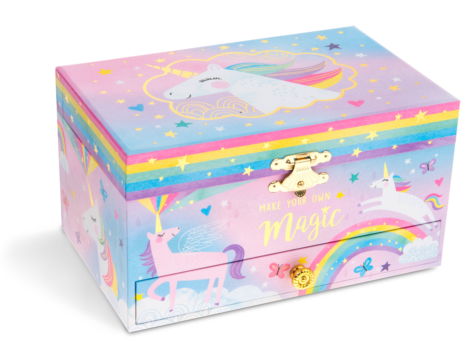 Jewelkeeper Unicorn Music Box & Little Girls Jewelry Set - 3 Unicorn Gifts for Girls