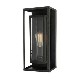 Globe Electric Montague Dark Bronze Rustic Outdoor 1-Light Wall Sconce 44307