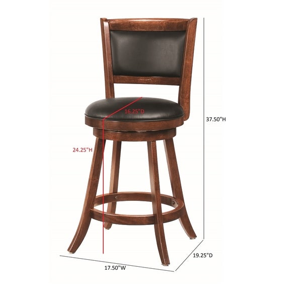 Coaster Furniture Broxton Chestnut and Black Swivel Stools (Set of 2)