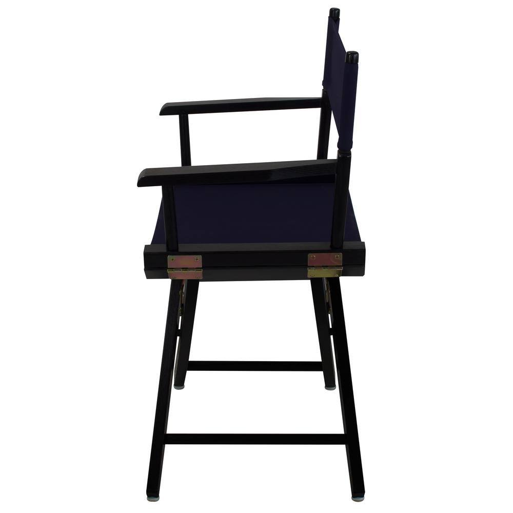 American Trails 18 in. Seat Height Extra-Wide Black FrameNavy Canvas New Solid Wood Folding Chair Set of 1 N206-02032-10