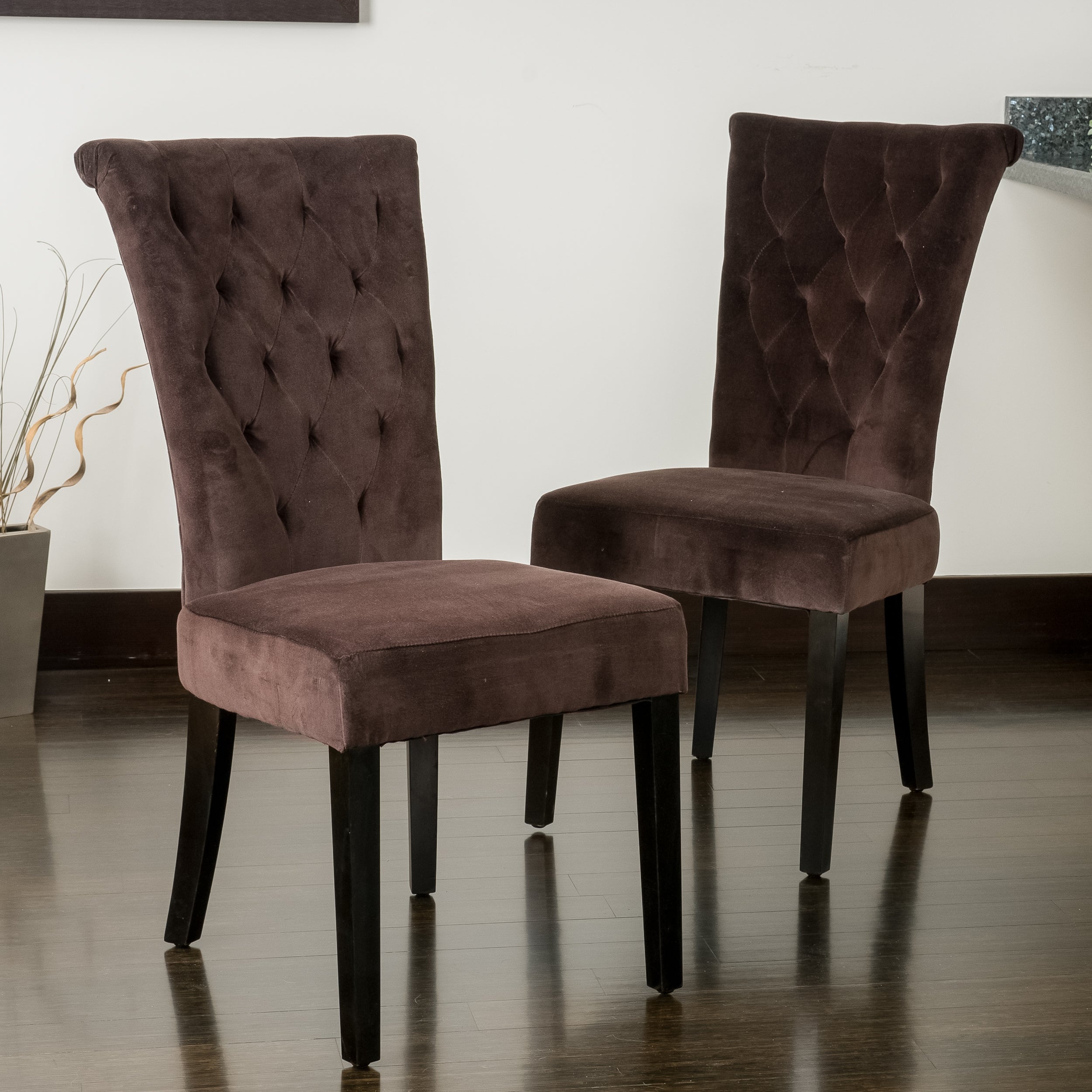 Venus Tufted New Velvet Dining Chair - Set of 2