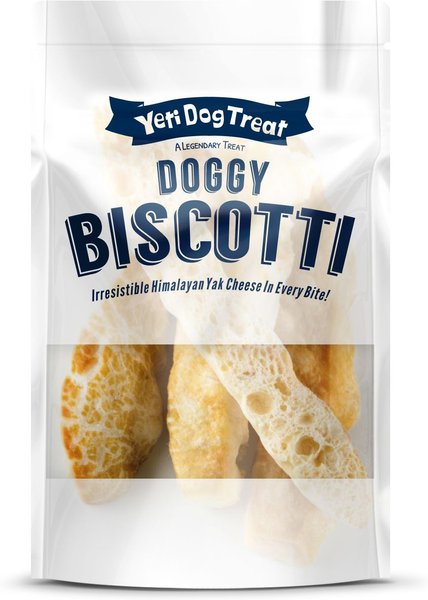 Yeti Dog Chew Biscotti Natural Himalayan Yak Cheese Dog Treats， 4 count