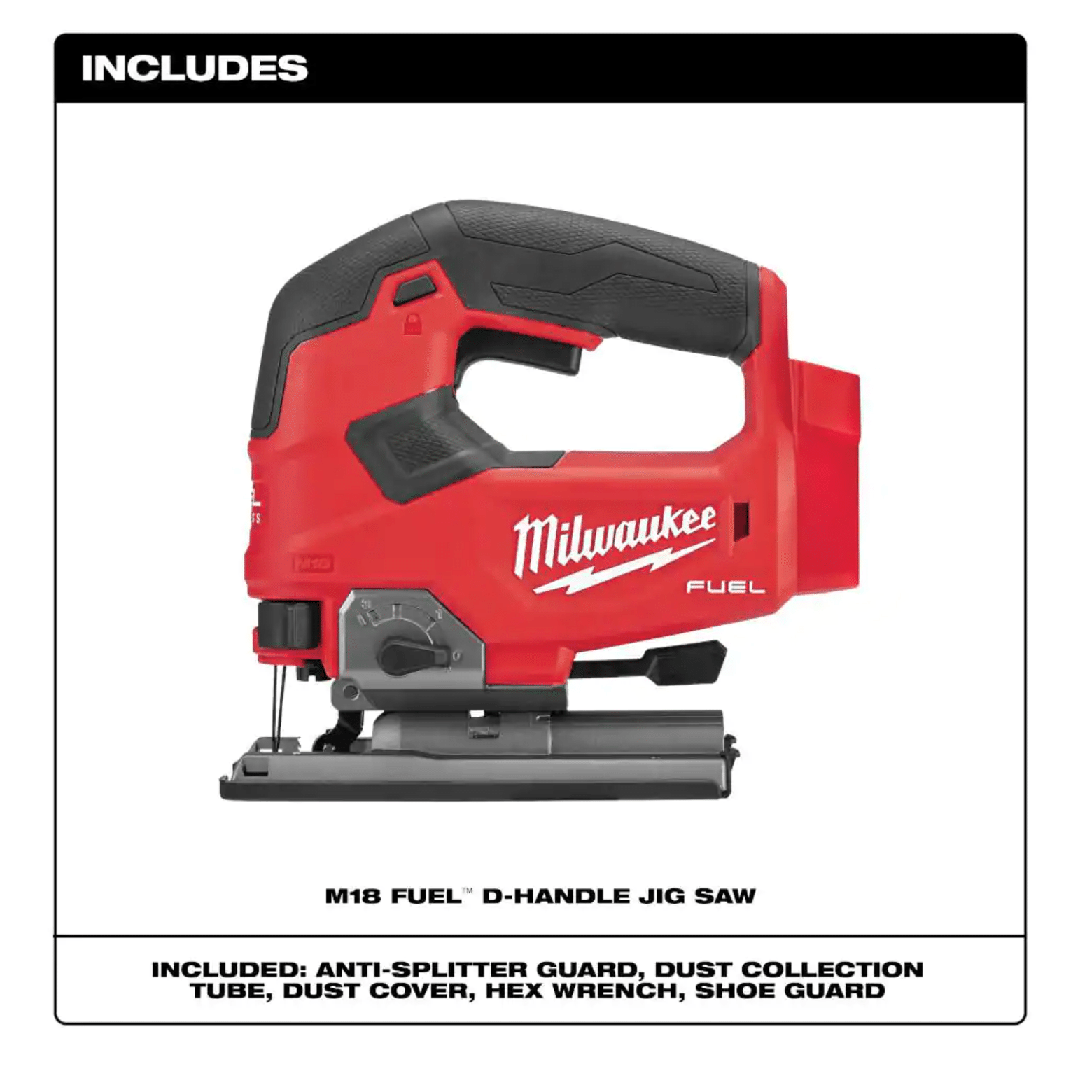 Milwaukee M18 Fuel 18-Volt Lithium-Ion Brushless Cordless Jig Saw， Tool-Only (2737-20)