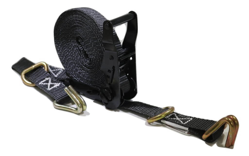 1" x 20 ft. Ratchet Strap with Wire Hooks & D-Rings | R120WD