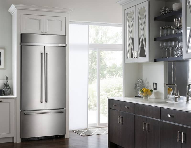 KitchenAid 42 Stainless Steel Built-In French Door Refrigerator With Platinum Interior Design