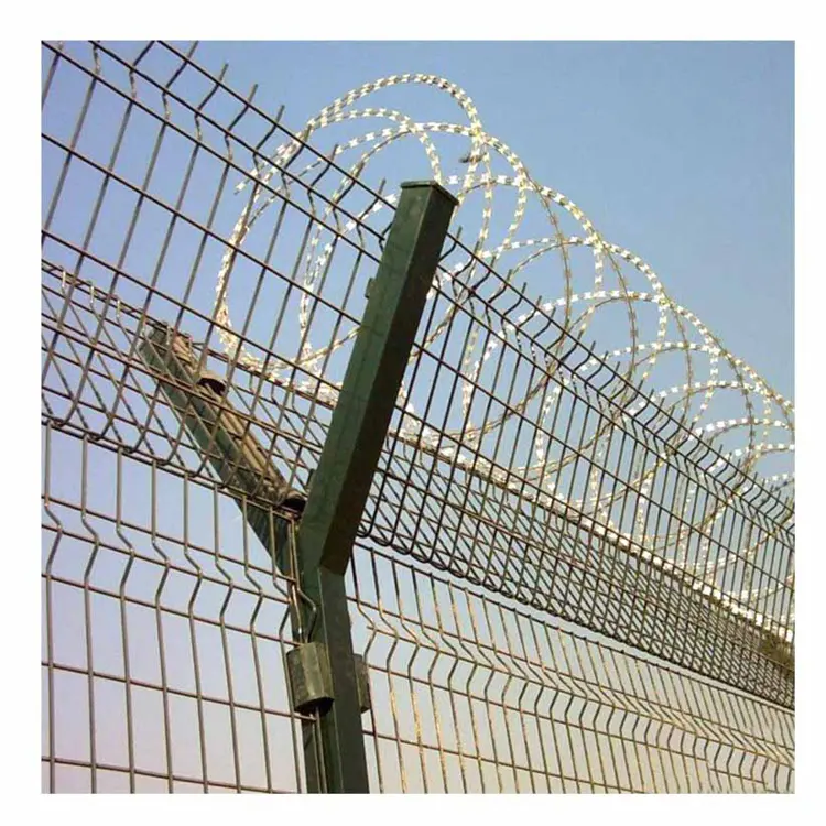 Hot Dip Galvanized Security Fence And Anti Climb Wire Mesh Fence