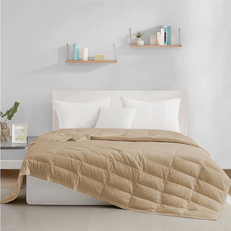 Unikome TENCE Lyocell Luxury Quilted 75% White Down Lightweight Blanket For Bed