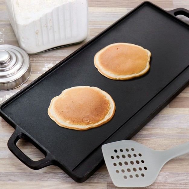 Oster Castaway Pre seasoned 18in X 9in Cast Iron Reversible Griddle