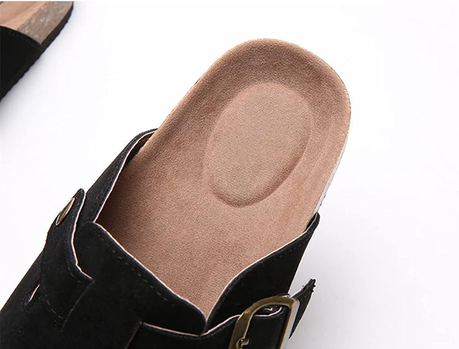 Boston Clogs for Women Suede Clog for Men Dupes Cork Mules Soft Classic Leather Shoes Anti-Slip Sole