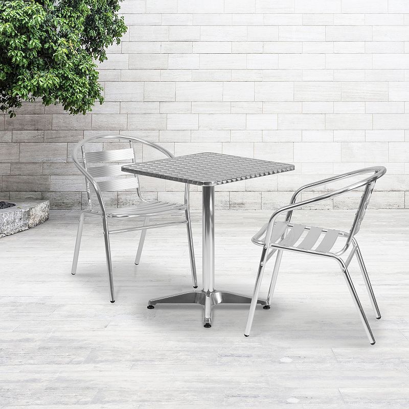 Flash Furniture Square Indoor / Outdoor Bistro Table and Chair 3-piece Set