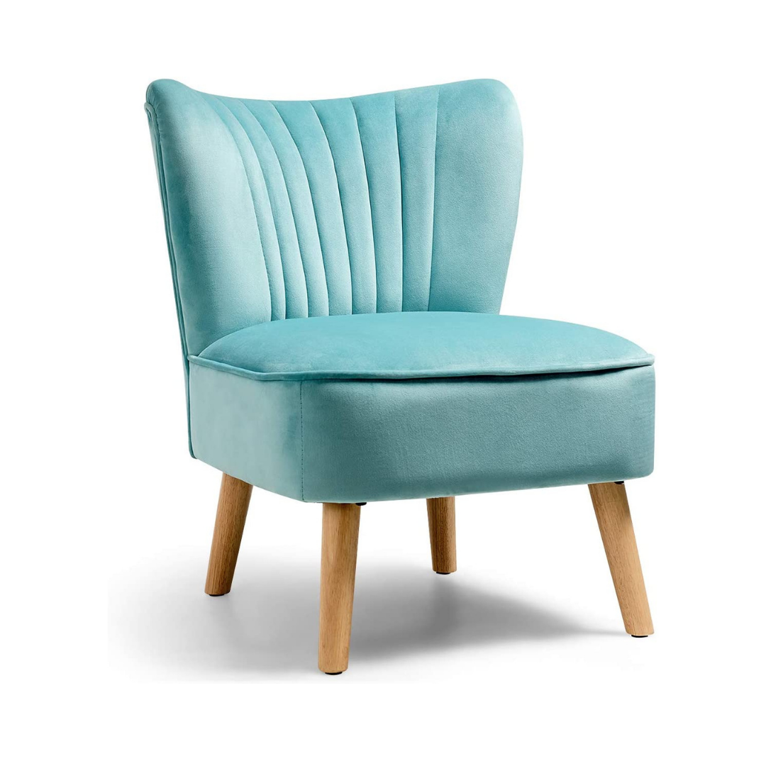 Velvet Accent Chair, Upholstered Modern Sofa Chair