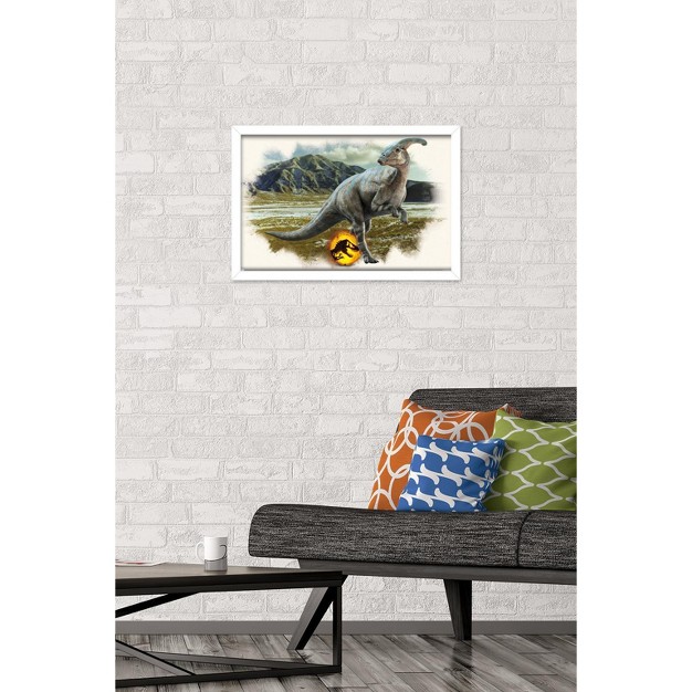 Trends International Jurassic World Dominion Parasaurolophus Focal Framed Wall Poster Prints