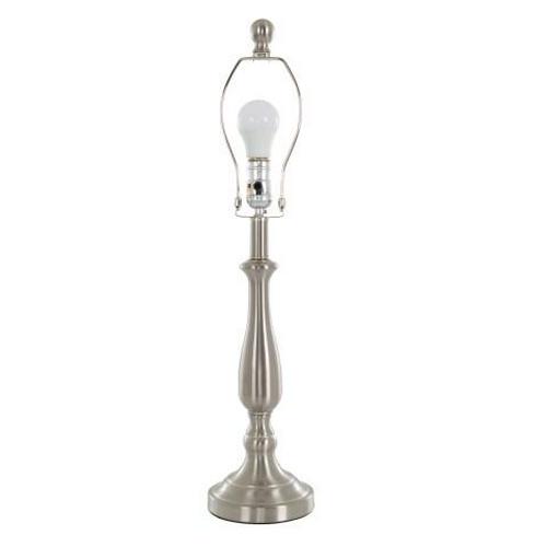 Brushed Steel Table Lamps  Set of 2 Traditional Accent Lights with LED Bulbs  Home DA(C)cor for Bedroom， Living Room， Office， or Entry by Lavish Home