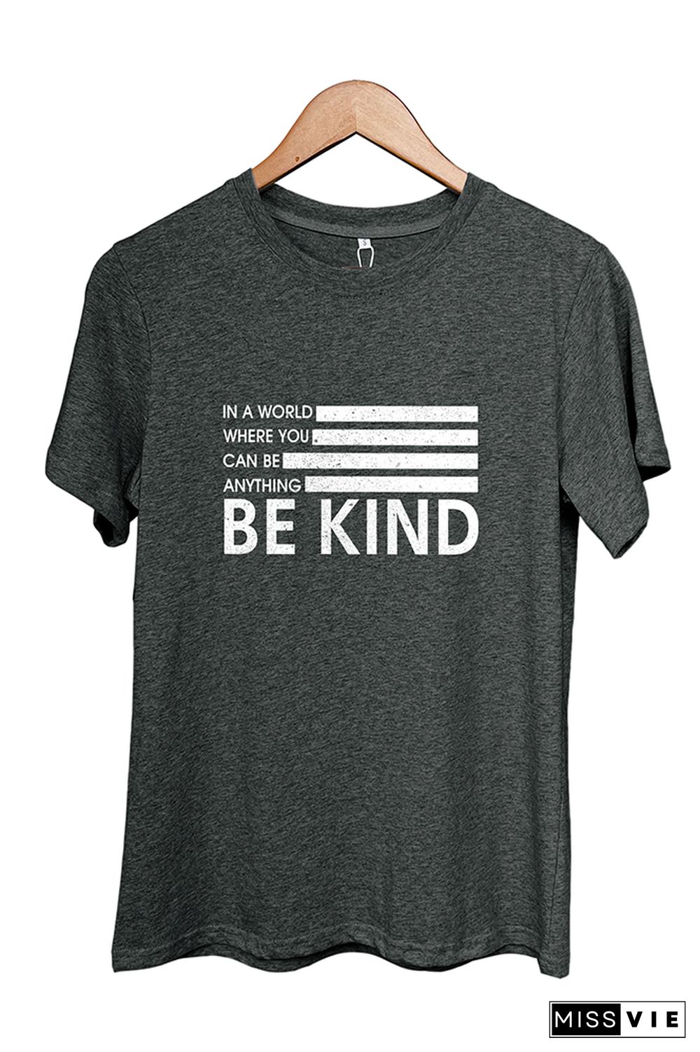 Be Kind Print Short Sleeve Graphic Tee Wholesale