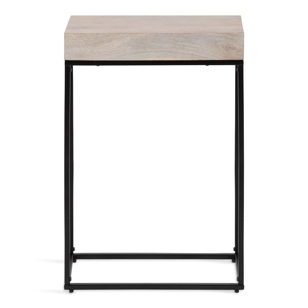 Kate and Laurel Karlsen Wood and Metal Slim Side Table