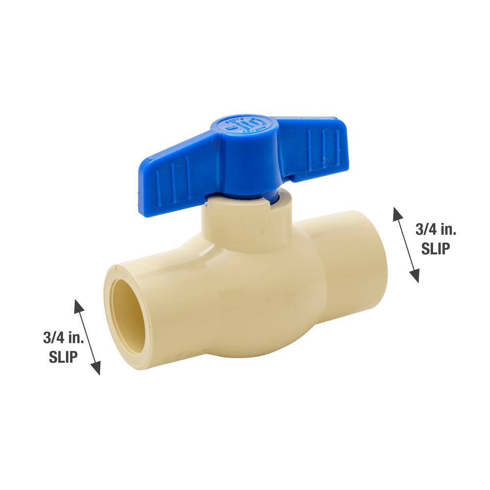 Everbilt 34 in. CPVC Solvent x Solvent Ball Valve 107-124EB