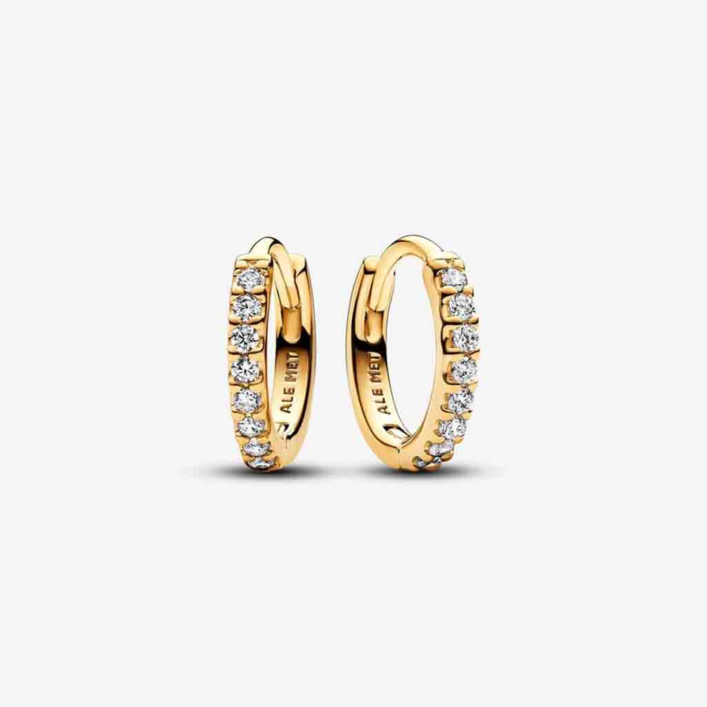 PANDORA  Sparkling Huggie Hoop Earrings