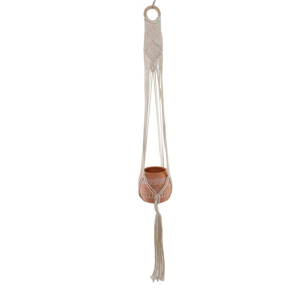 Flora Bunda 43 in. Cotton Hanging Macrame Plant Hanger NT12