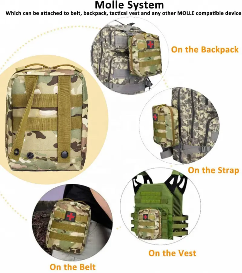 Outdoor Travel Camping Hiking Mini Emergency Medical Storage Bag Tactical First Aid Portable New Medical Waist Bag