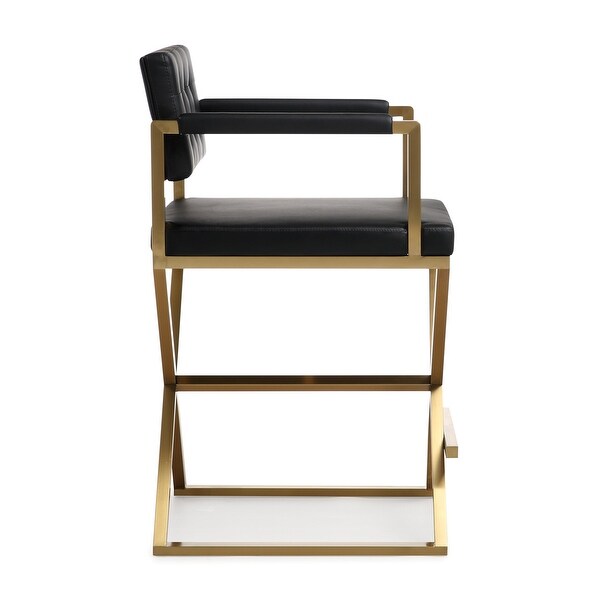 Director Black Gold Steel Counter Stool