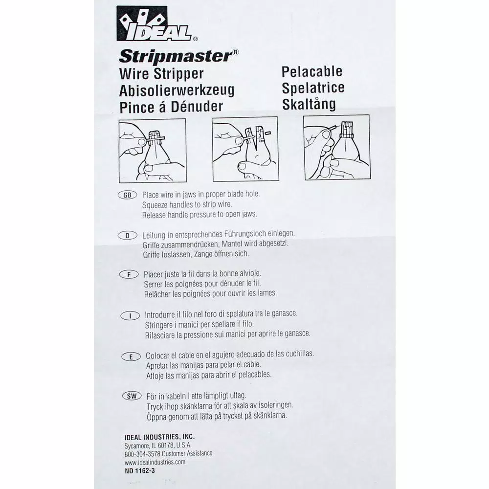 Ideal Stripmaster Wire Stripper， 14-22 AWG and#8211; XDC Depot