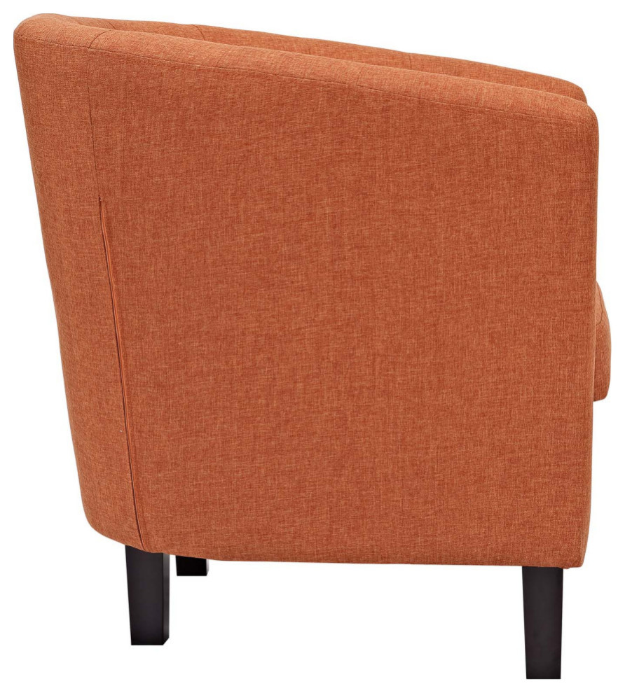 Zoey Orange Upholstered Fabric Armchair   Contemporary   Armchairs And Accent Chairs   by V.S.D Furniture  Houzz