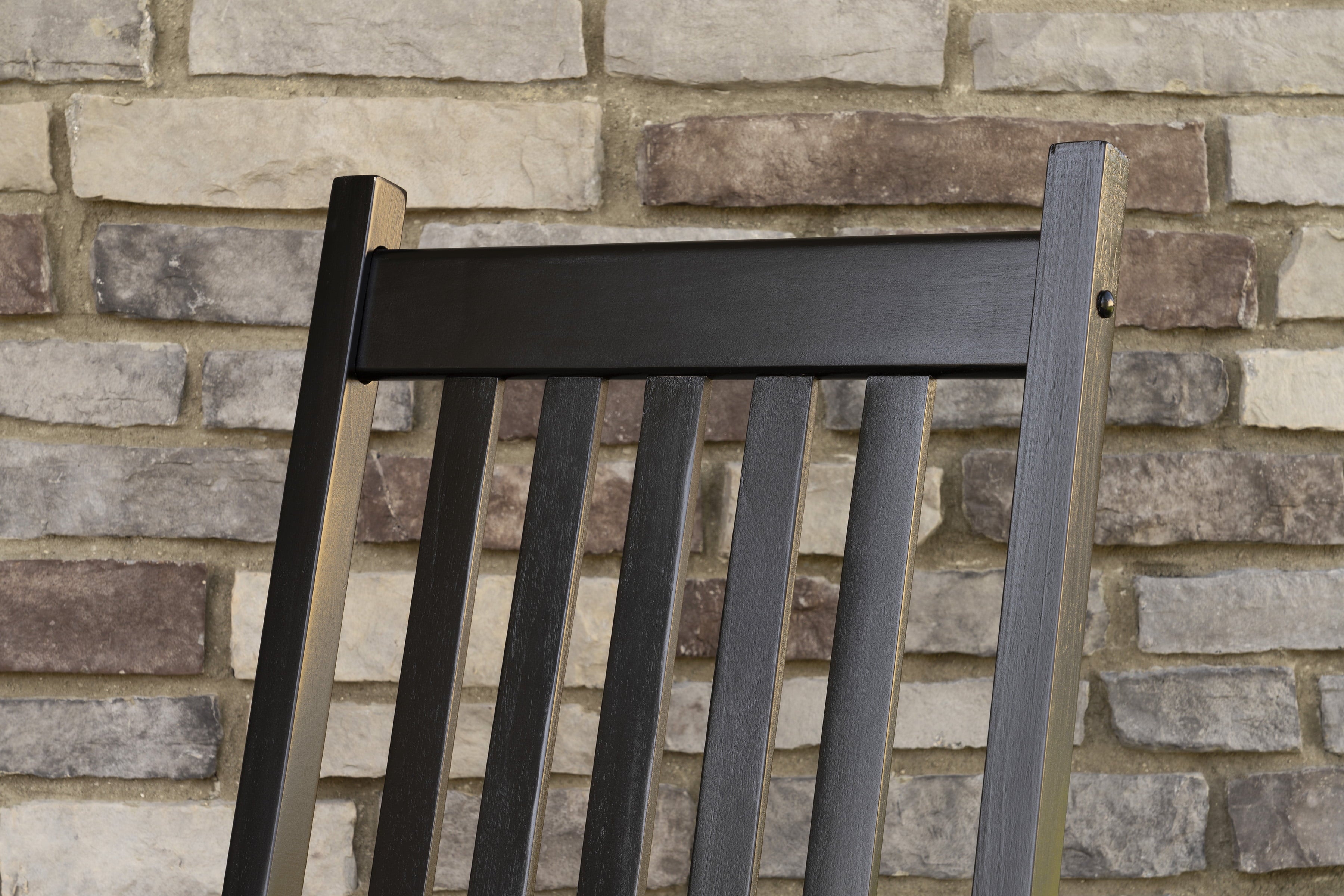 Jack-Post Traditional Hardwood Porch Rocker In Black Finish