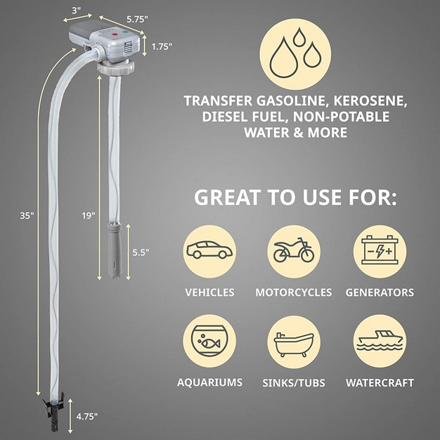 Deway Automatic Battery Powered 2 4 Gpm 9 2 Lpm Fuel Transfer Pump