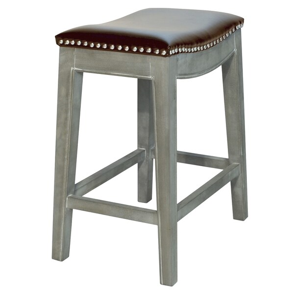 Elmo Bonded Leather Saddle Seat Counter Stool